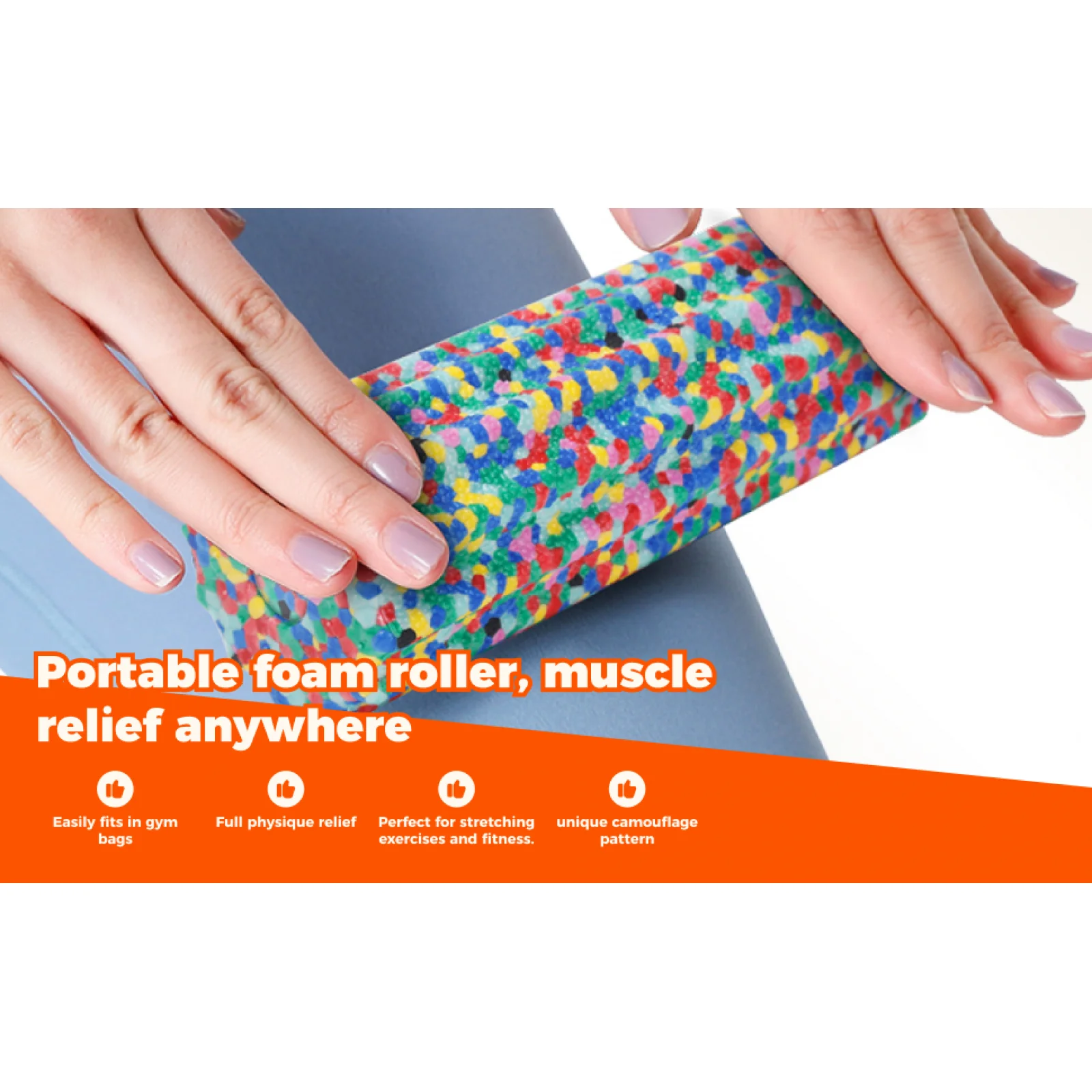 Pilates Equipment Foam Roller Yoga Column Small Muscle Massage Roller for Fitness Home and Office