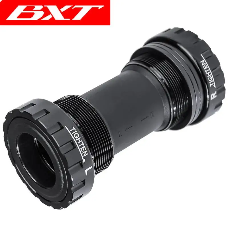 BXT Bike Bottom Bracket 68/73mm MTB Road Bike Bearings BB Cycling Aluminum Alloy Waterproof BSA for 24mm Spindle Crankset Parts