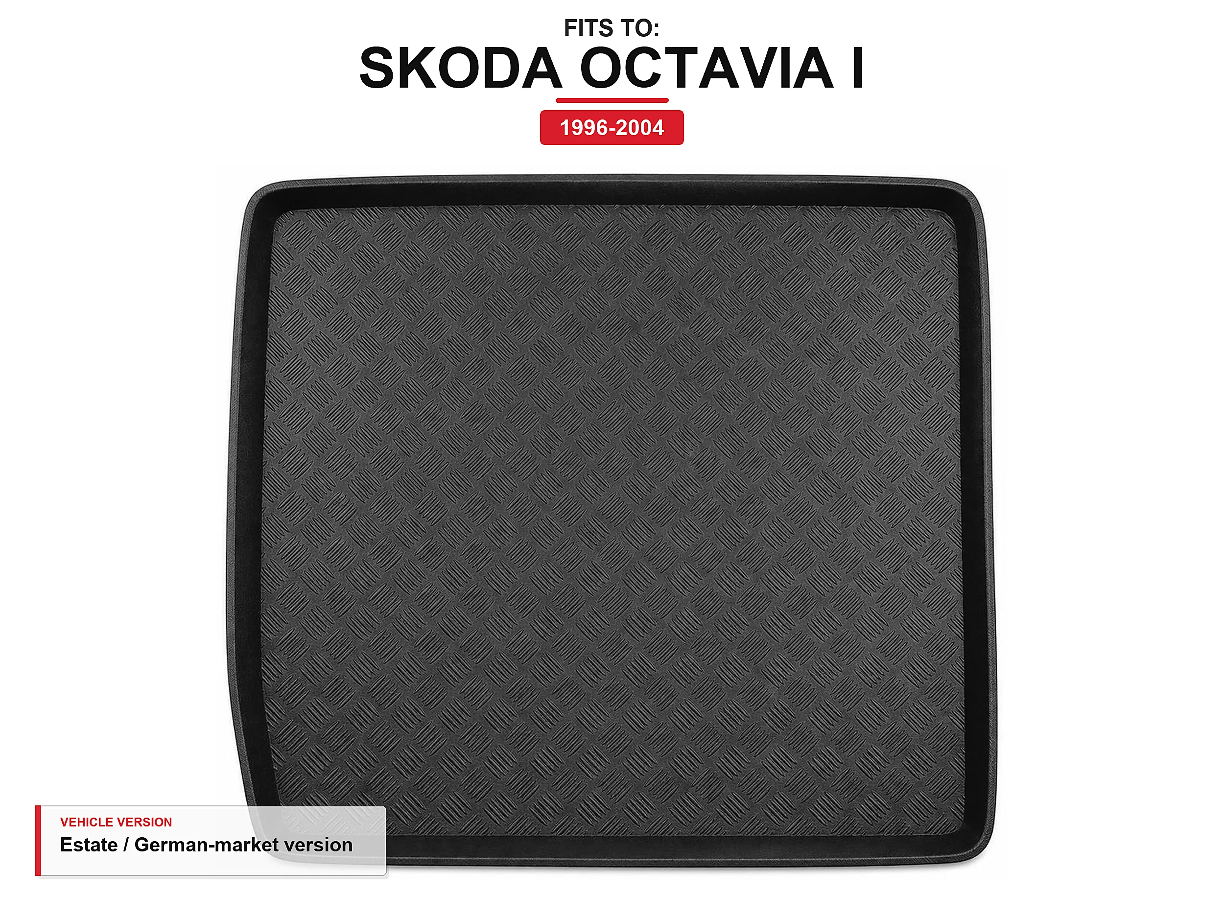 Kofferbakmat met rand voor: Skoda Octavia I 1996-2004 Station Wagon