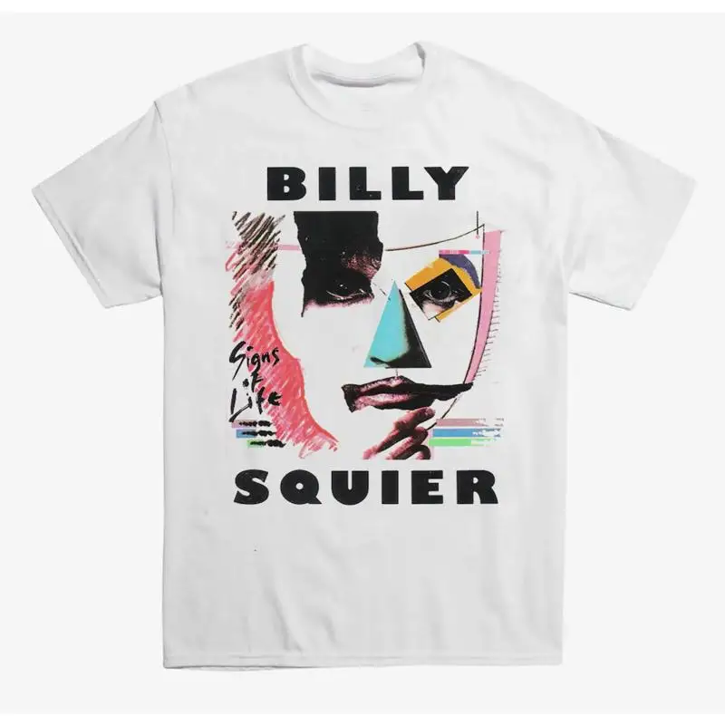 Raro Billy Squier signos de la vida blanco tamaño S a 5Xl camiseta Fans