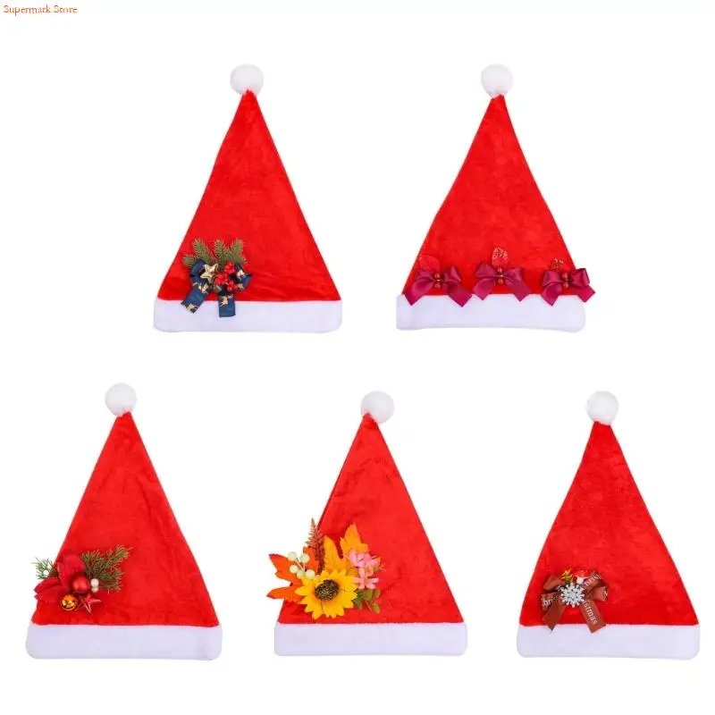 Q5we santa chapéu chapéu com arcos homens adultos homens férias férias chapéu férias para chapéu para