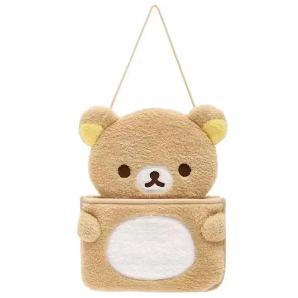 귀여운 Rilakkuma 곰 봉제 행잉 스토리지 포켓 정리함 가방, 메이크업 파우치 박스 케이스, 가정 및 여아용 가방, 신제품