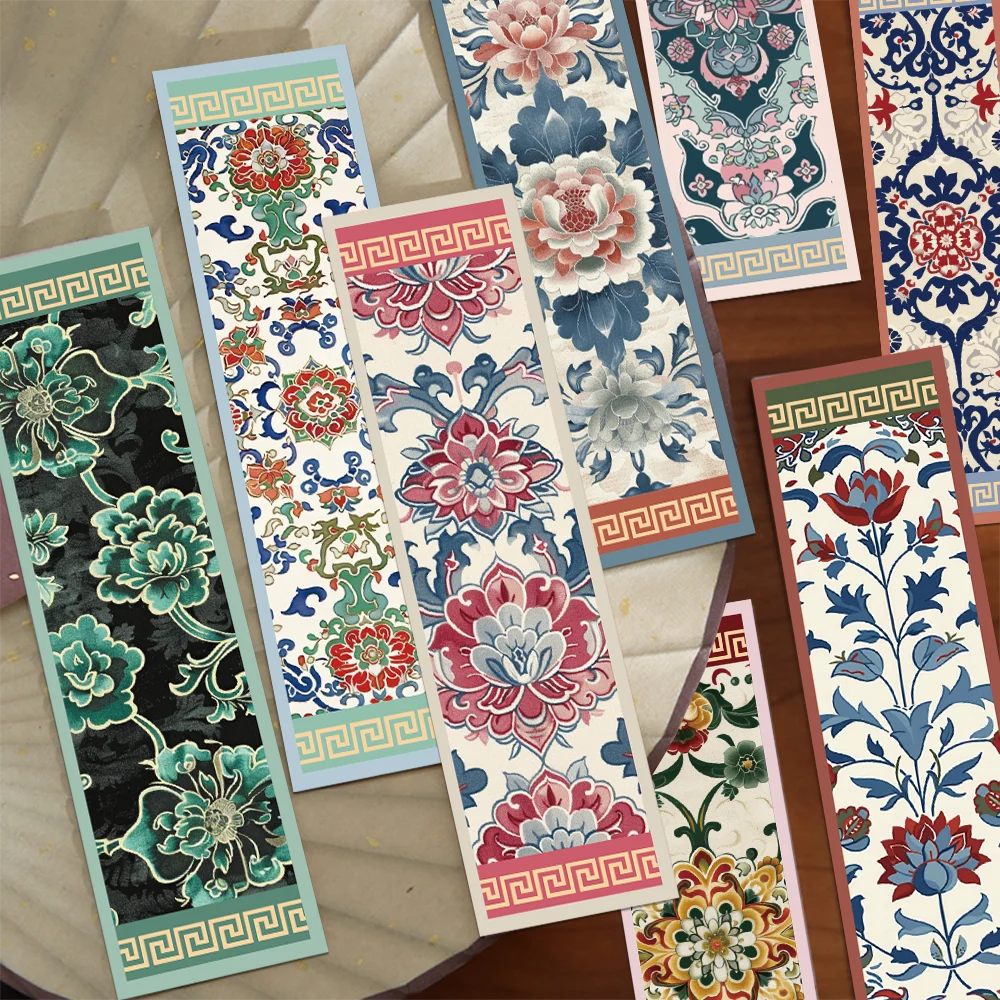 30pcs Classical Pattern Bookmarks Decorate Reading Pages Books Label Paper Cards Student creative gifts Page Bookmarks