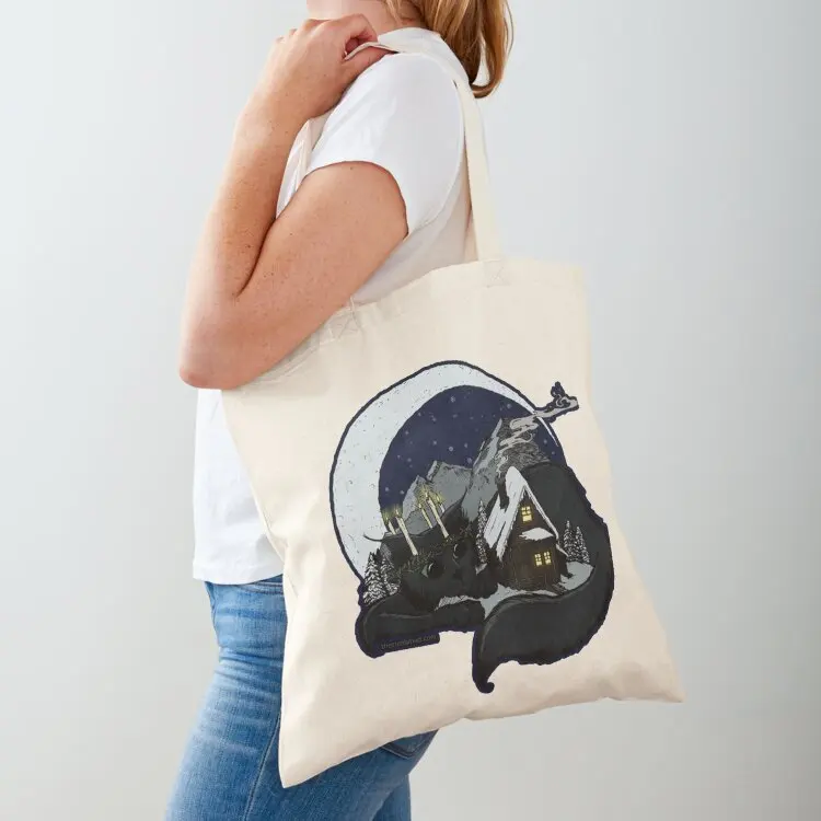 

Yule Cat Jólaktturinn by The Zombified Tote Bag Candy bags shoping bag ecological bags Canvas bag for women