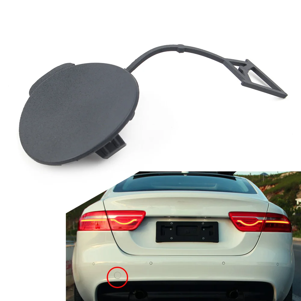 Car Rear Bumper Tow Eye Cover T2H2997 For Jaguar XE X760 2015 2016 2017 2018 2019 Unpainted Plastic