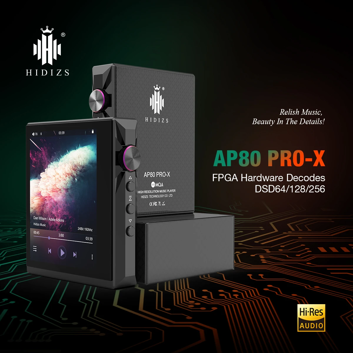 Hidizs AP80 Pro X Hi-Res Audio HIFI Portable Music MP3 Player  Dual ES9219C DAC Bluetooth MQA LDAC PCM 384 DSD 256  E-BOOK