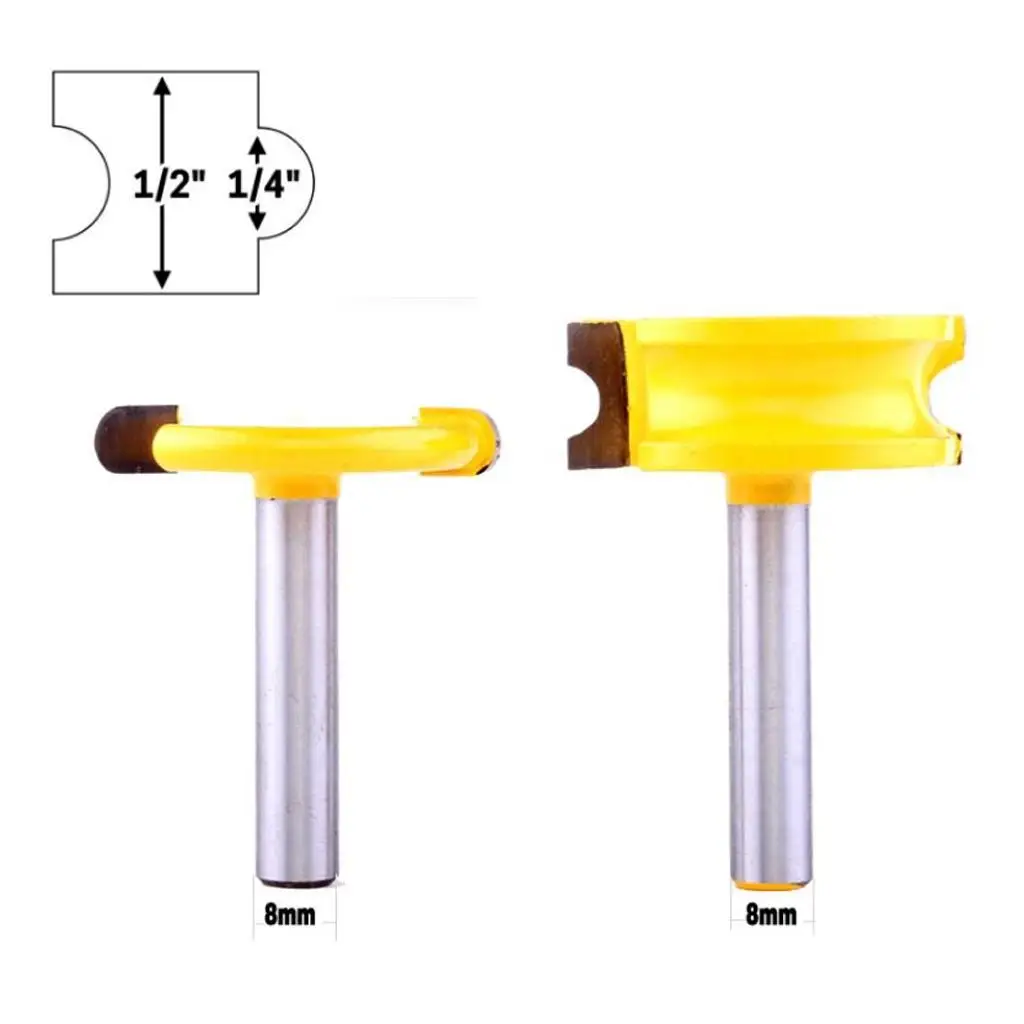 Flute and Bead Canoe Joint Router Bit Set Cemented Carbide Woodworking Cutter for Wood Milling Machine