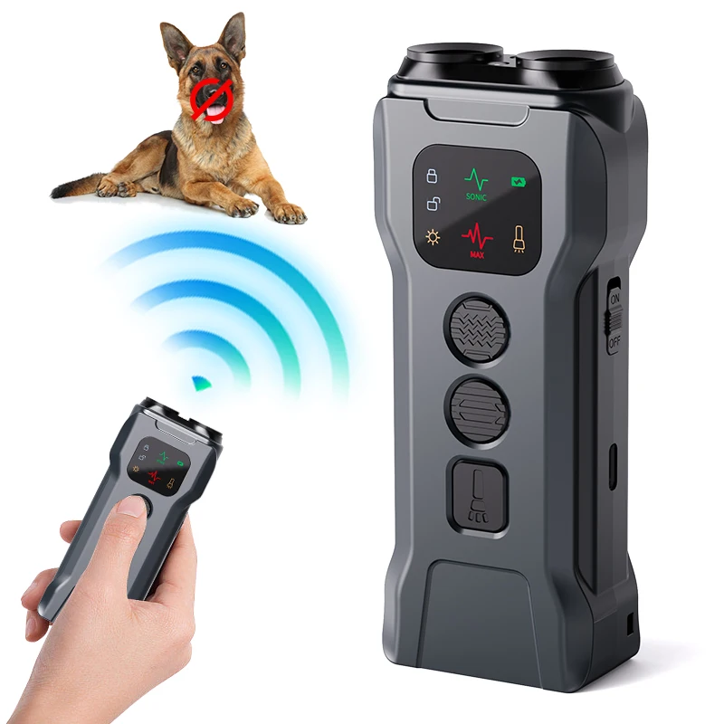 Ultrasonic Dog Bark Deterrent With Led Flashlight; Rechargeable And Effective A…
