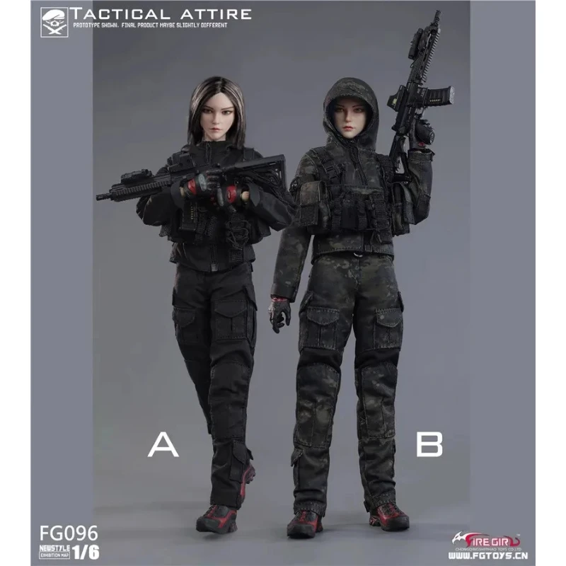 Fire Girl Toys FG096 1/6 Scale Female Combat Suit Tactical Attire Clothes Model Fit 12'' Soldier Action Figure Body Dolls Toys