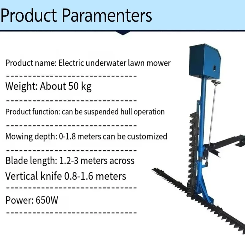 48V Electric Aquatic Weed Harvester Remote Control Reed Grass Cutter For River Channel Lake Marsh Park Cleaning
