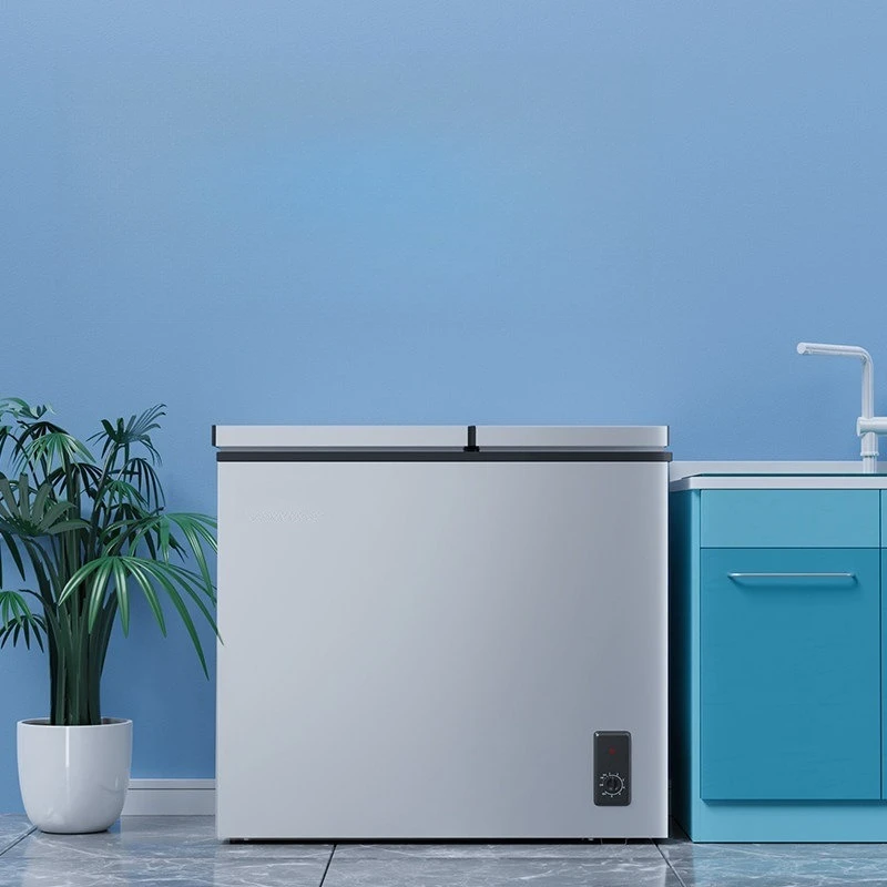 Household small double-door refrigeration and preservation, energy-saving and power-saving dual-purpose commercial freezer