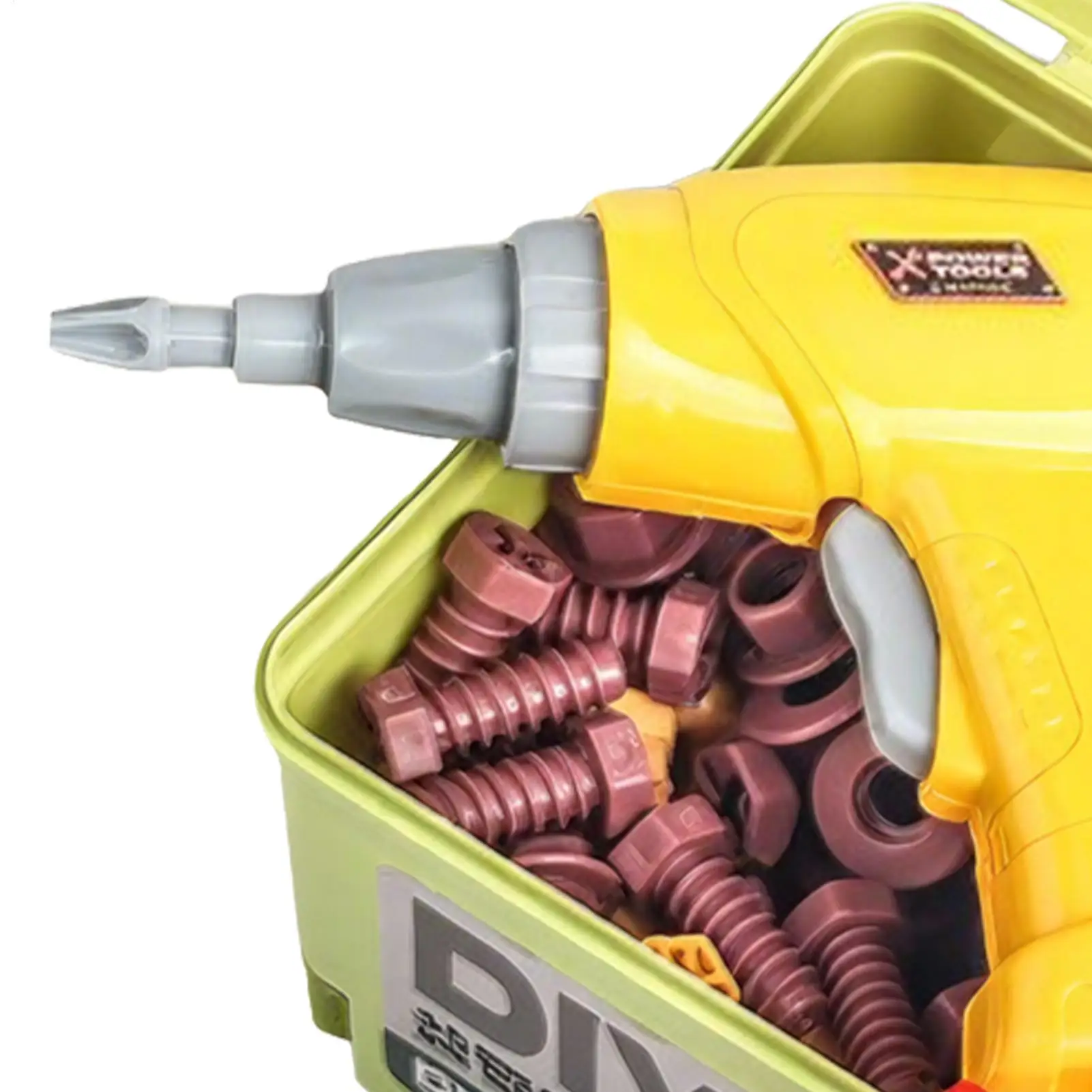 Mainan Bor Set Pembelajaran Edukatif Kotak Peralatan Bor untuk Anak Laki-laki Balita Konstruksi Natal Ulang Tahun Meja Bengkel Pesta