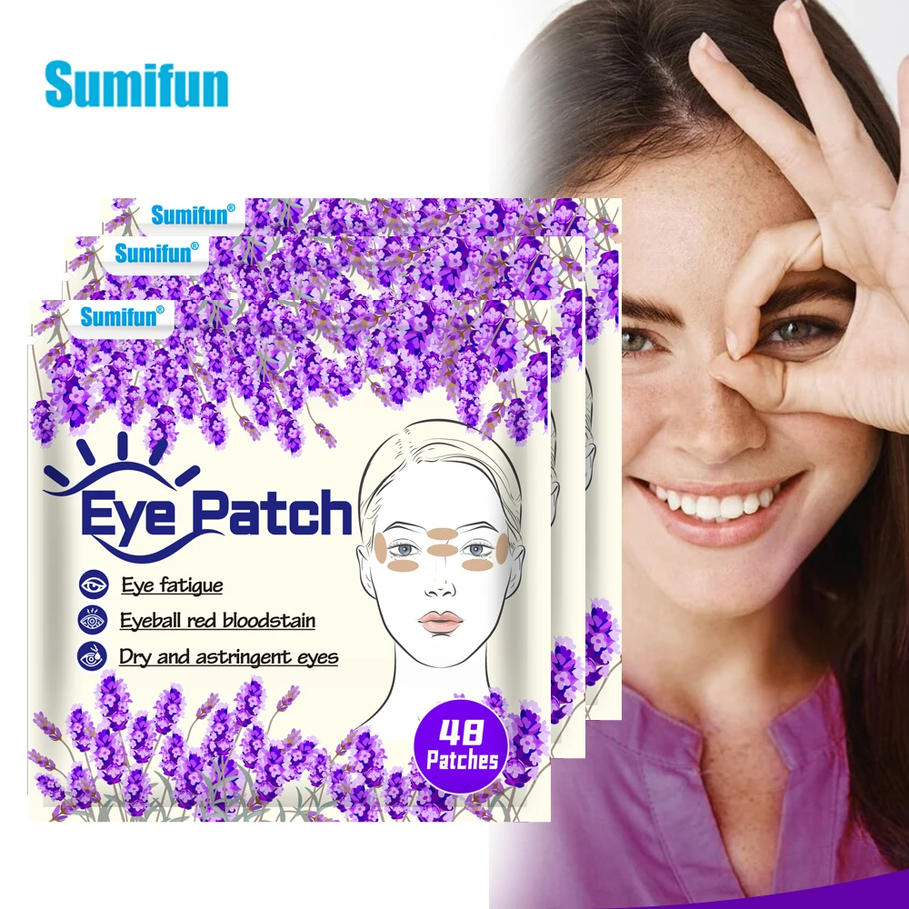 

144Pcs Sumifun Lavender Eye Patch Relieve Eye Fatigue Dry Moisturizing Sticker Prevente Myopia Blurred Eyes Care Plaster