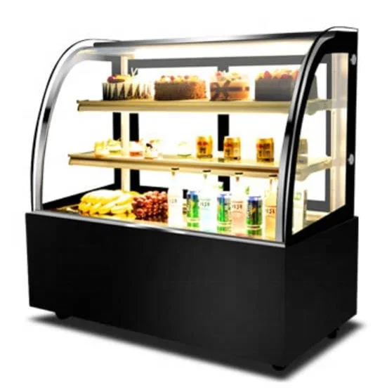 

2020 Factory Price Hot Selling Curved Glass Bakery Cake Refrigerator Showcase /Cake Display Case