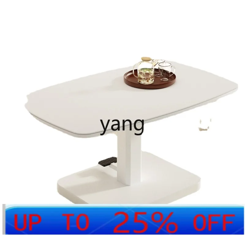 

LTT Table Dual-Use Modern Minimalist Living Room Stone Plate Household Tea Table Folding