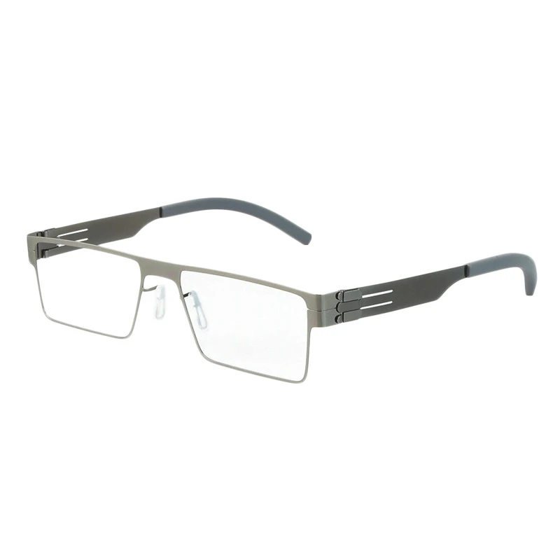 Ultralight Thin Square Glasses Frame Men Classic Rectangle Business Narrow Eyeglass Fashion Germany Screwless Eyewear Spectacles