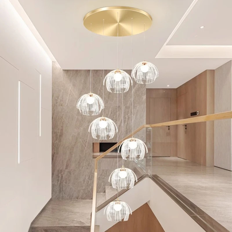 

AiPaiTe Contemporary Dimmable Ceiling Light Designer Fringe Circular Acrylic Adjustable Hanging 3-Color Change For Living Room