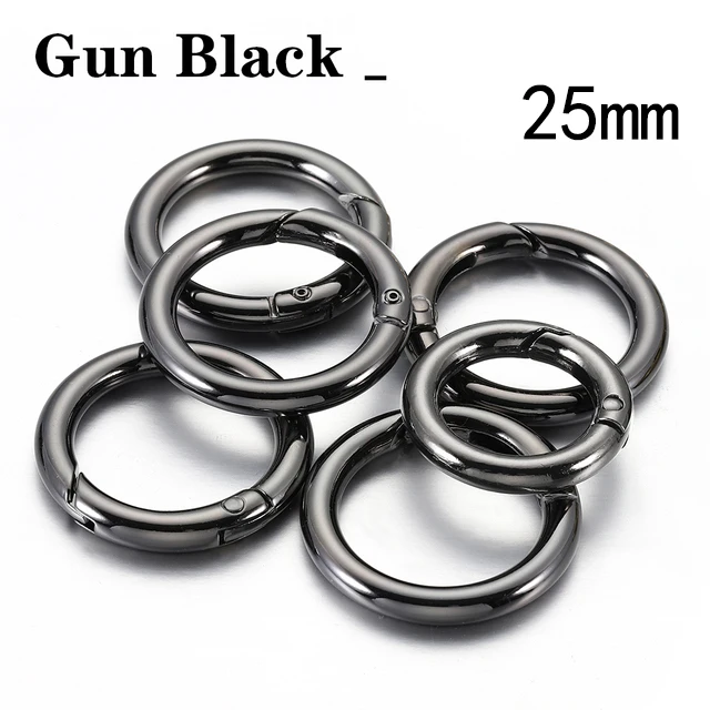 5pcs Metal O Ring Spring Clasps for DIY Jewelry Making
