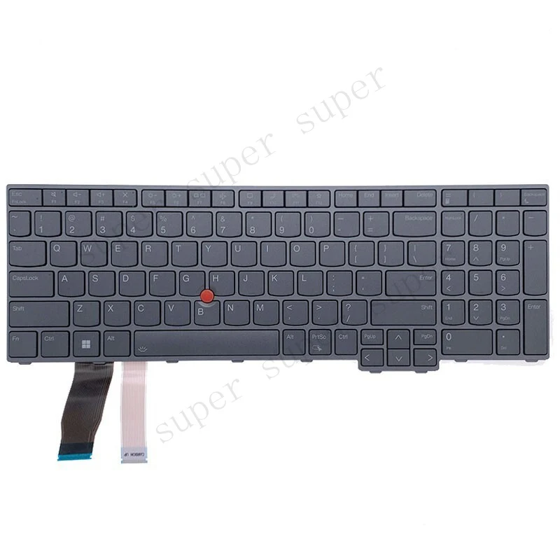 

S+ New US Eng Backlit Keyboard Gray For ThinkPad T16 P16s Gen 1 21BV 21BW 21BT 21BU