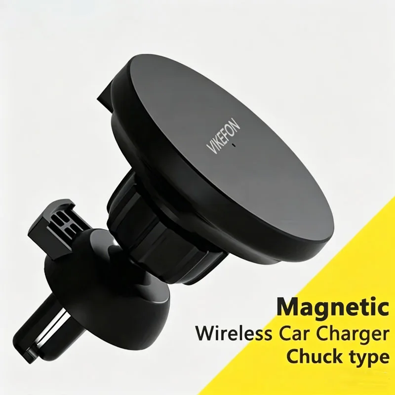 Magnetic Car Wireless Charger + Ring For iPhone 12 13 14 15 16 17 pro max mini Air Vent Car Phone Holder Stand Fast Car Charging