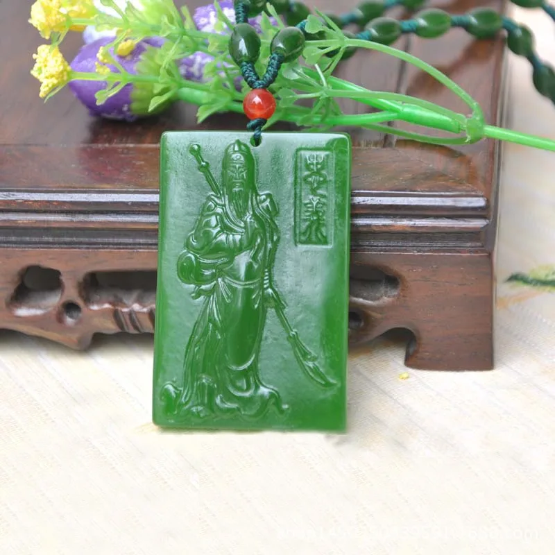 Zhongyi Guan Gongyu Pendant Men's and Women's Wu Zhongyi Qianqiu Jade Pendant