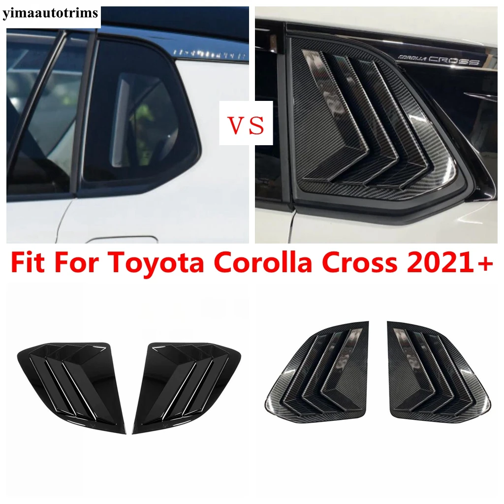 

Rear Window Louver Shutter Sun Shade Side Vent Panel Decoration Cover Trim Accessories For Toyota Corolla Cross XG10 2021 - 2024