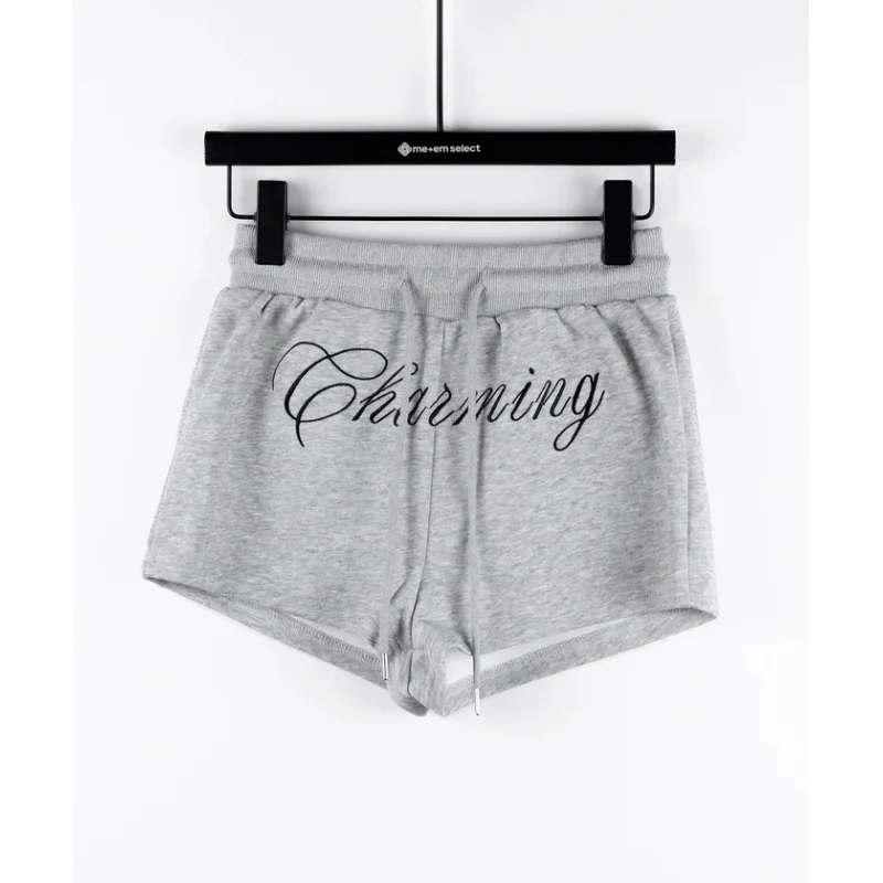 

Ins Printed Fashion Zipper Hoodie Shorts Hot Girl y2k Casual Shorts