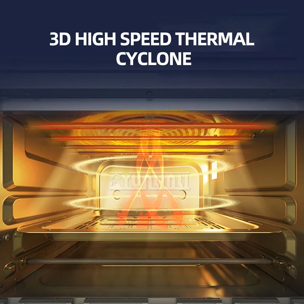 Freidora De aire para el hogar, horno para hornear, gran capacidad, horno eléctrico De acero inoxidable para el hogar