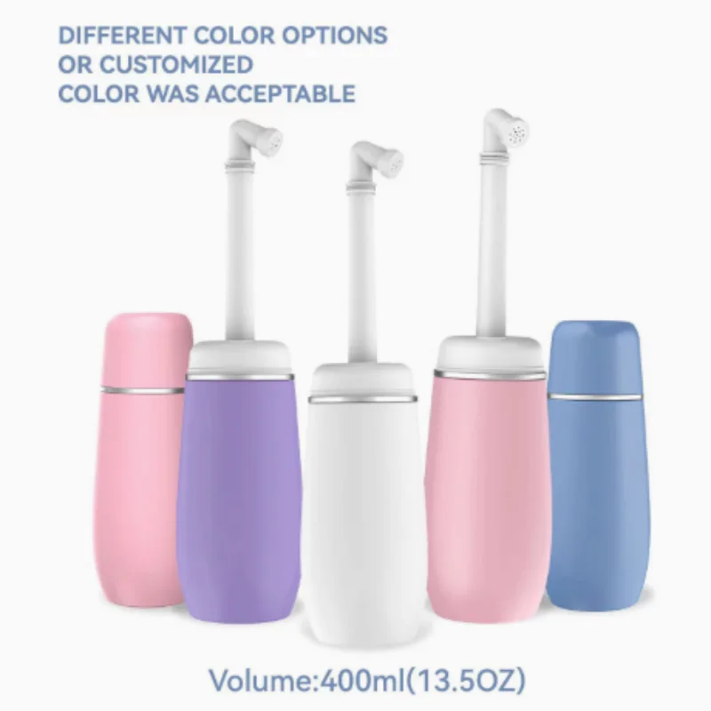 400ml Portable Travel Bidet Handheld Spray Bottle with Nozzle Personal Hygiene Cleansing Washing Tool for Daily Use