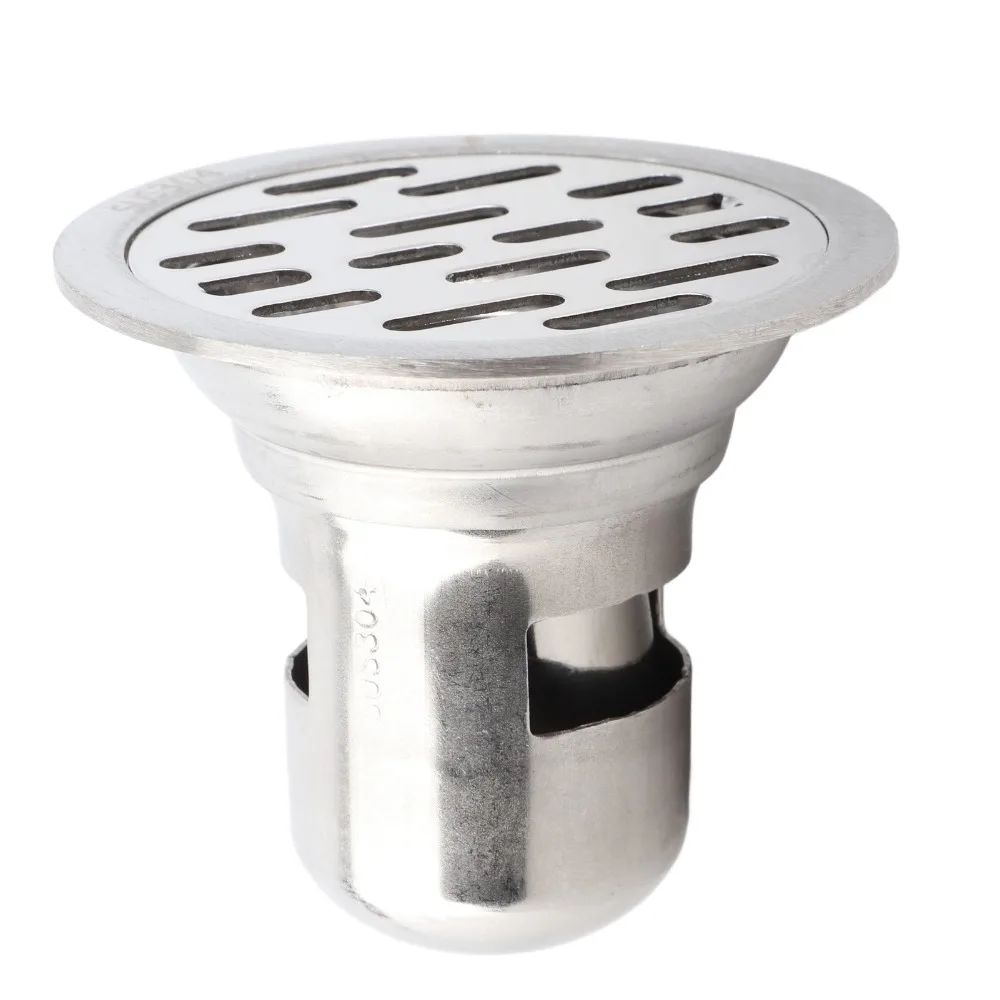 2.95inch Diameter Floor Drain Fits 50mm / 1.97in Pipe 304 Stainless Steel Shower Drain Quick Drainage