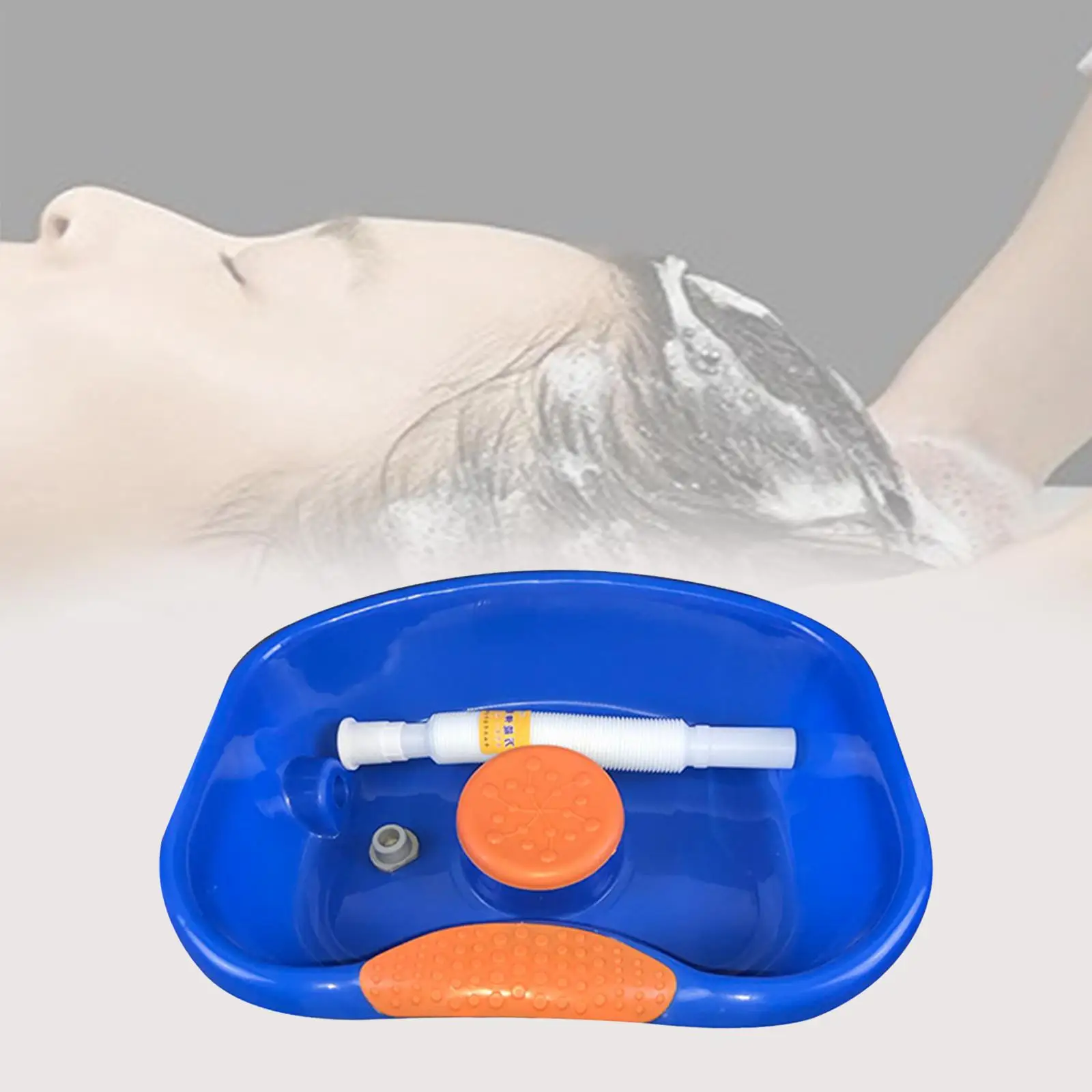 Bed Shampoo Basin Hair Wash Basin Backwash Basin with Hose Round Edge
