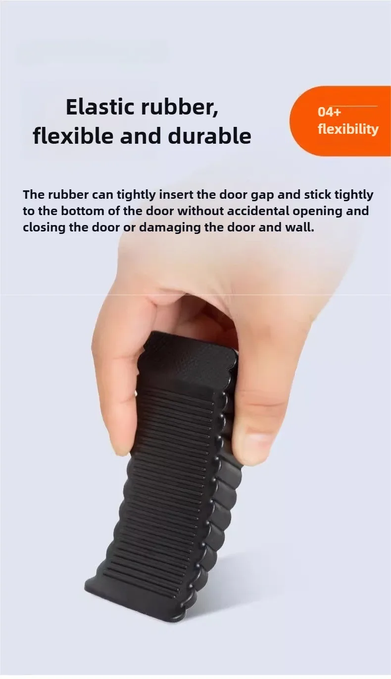 1Pcs Sicherheit Gummi Tür Stop Stopper Block Keil Türstopper Tür Stopper Home Office Tür Hinten Retainer Anti-kollision Stop – Detail 5