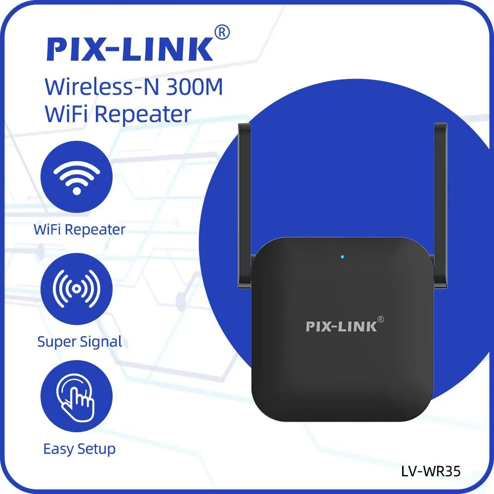 Pix-Link Wr35 Wifi Repeater 300M Wifi Draadloos Internet Range Extender Signaalversterker Voor Thuis Met Ap-Modus