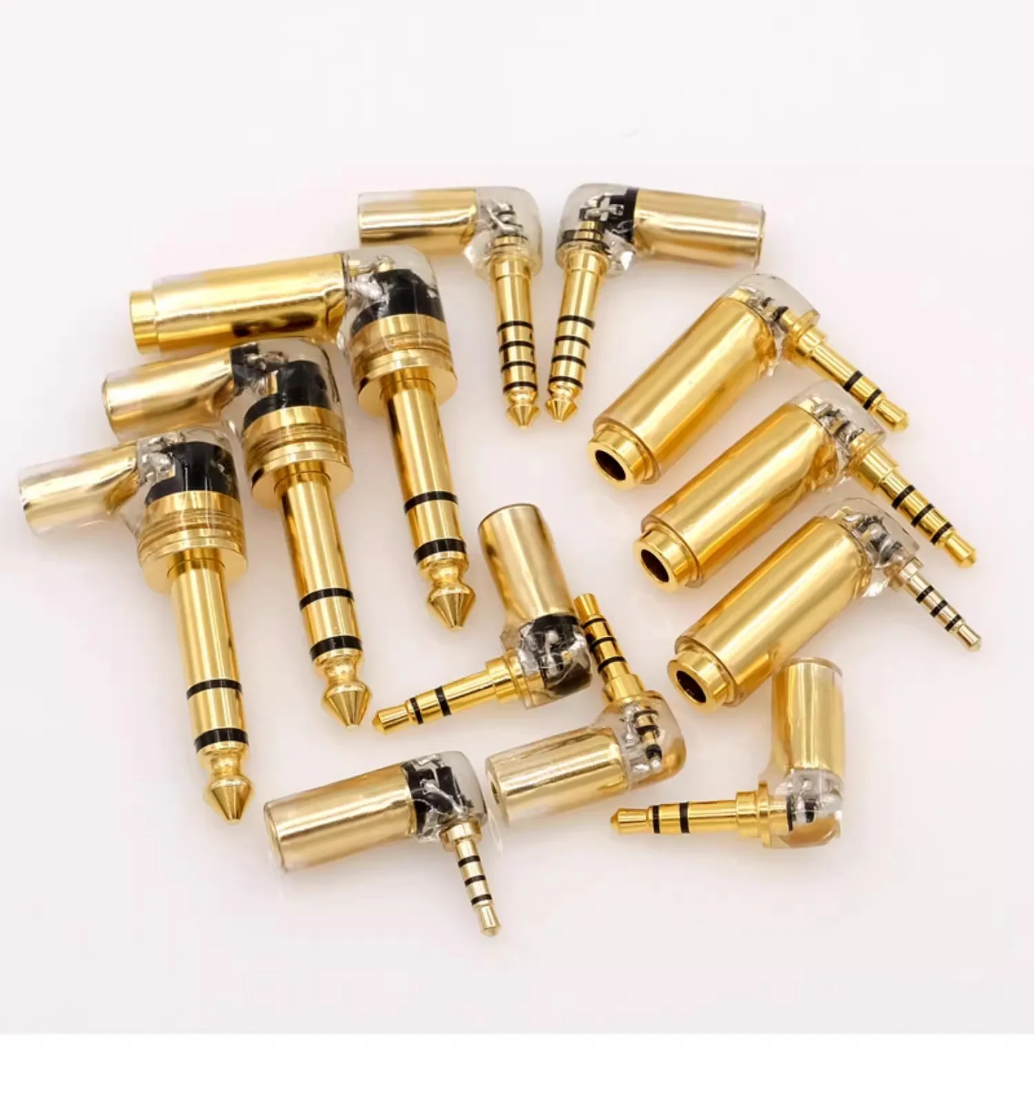 4.4 Female To 6.35mm 1/4‘’ Male Convertor Adapter 3.5MM 4.4MM 2.5MM Balanced 3.5 stereo TO 6.5 L Shape For Headphone Amplifier