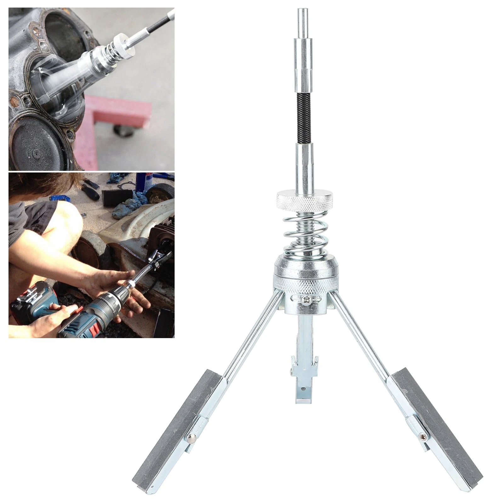 3 Jaws Cylinder Honing Tool Flexible Shaft Engine Hone Carbon Removing for Car 2‑6.7in Range Engine Hone Cylinder Honing Tool