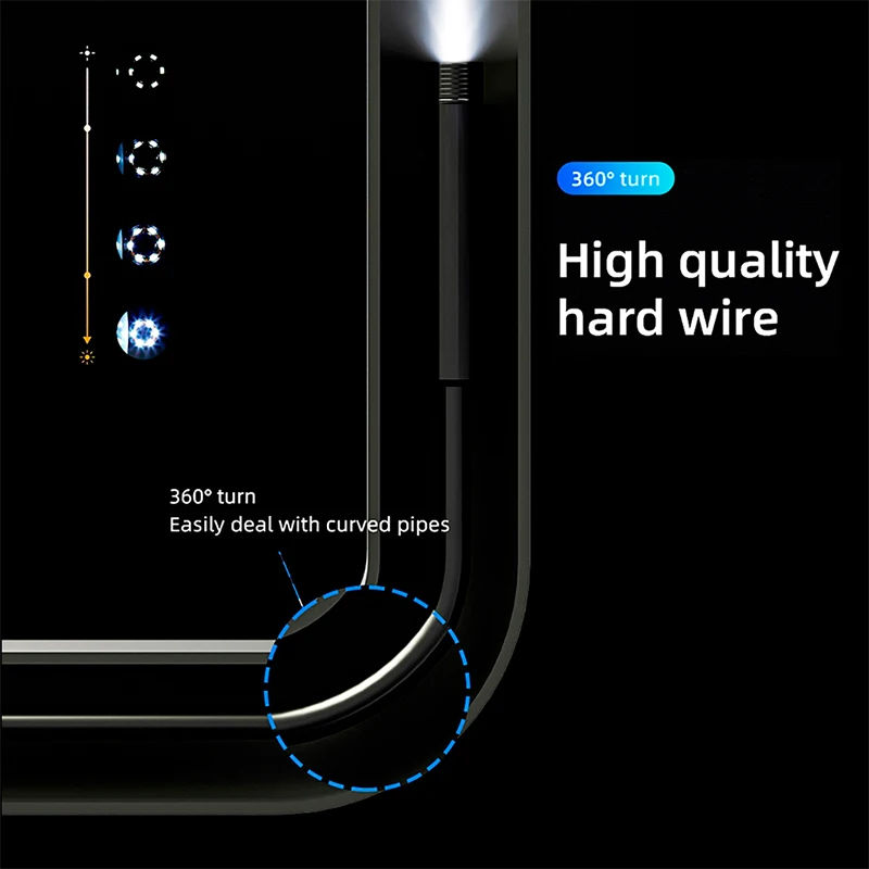 KERUI Android Endoscope caméra 2 IN1 Micro USB Type C Endoscope Mini caméra LED étanche voiture Inspection pour HUAWEI XIAOMI PC