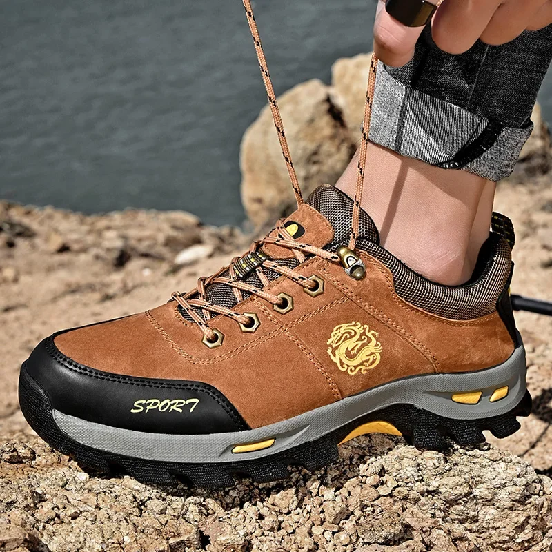 

38-46 Новые мужские повседневные модные походные туфли большого размера, удобная спортивная обувь на толстой подошве, противоскользящая износостойкая мужская спортивная обувь