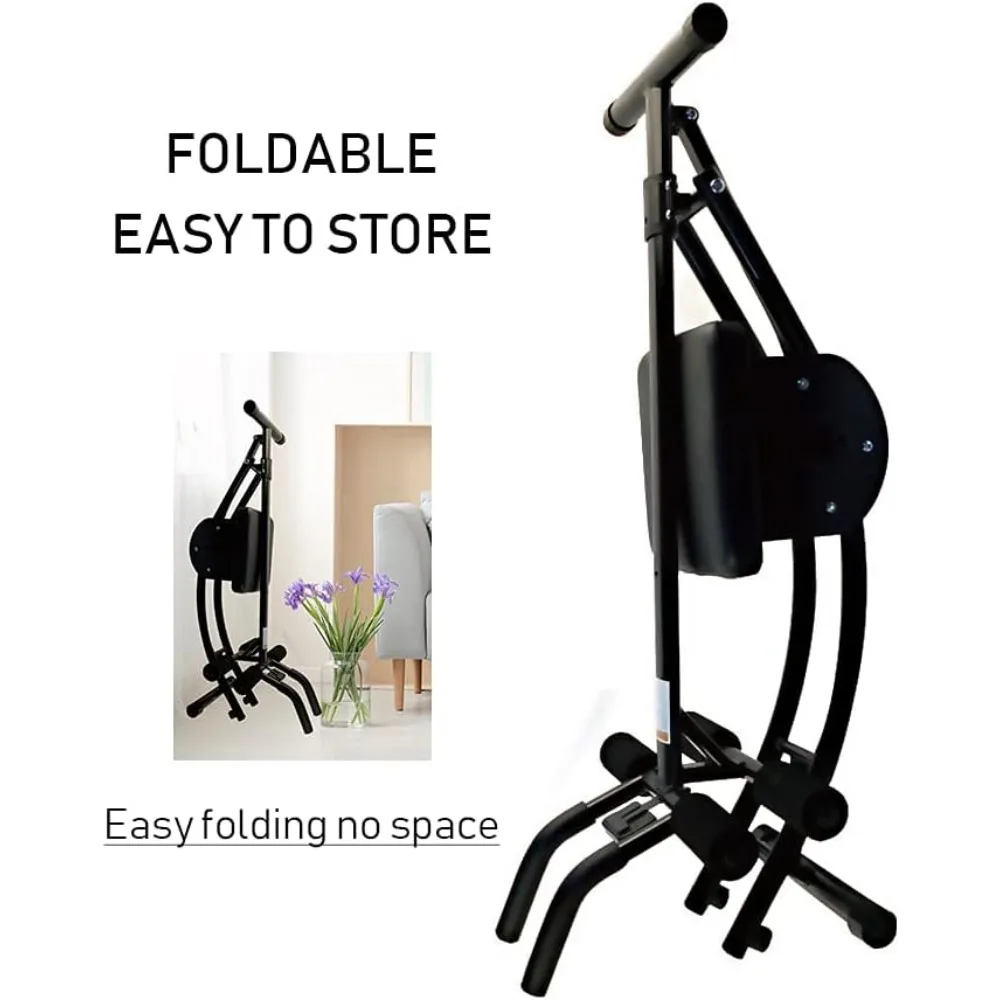 Ab Workout Equipment - Ab Machine with Height Adjustable Foldable Design for Home Gym Strength Training