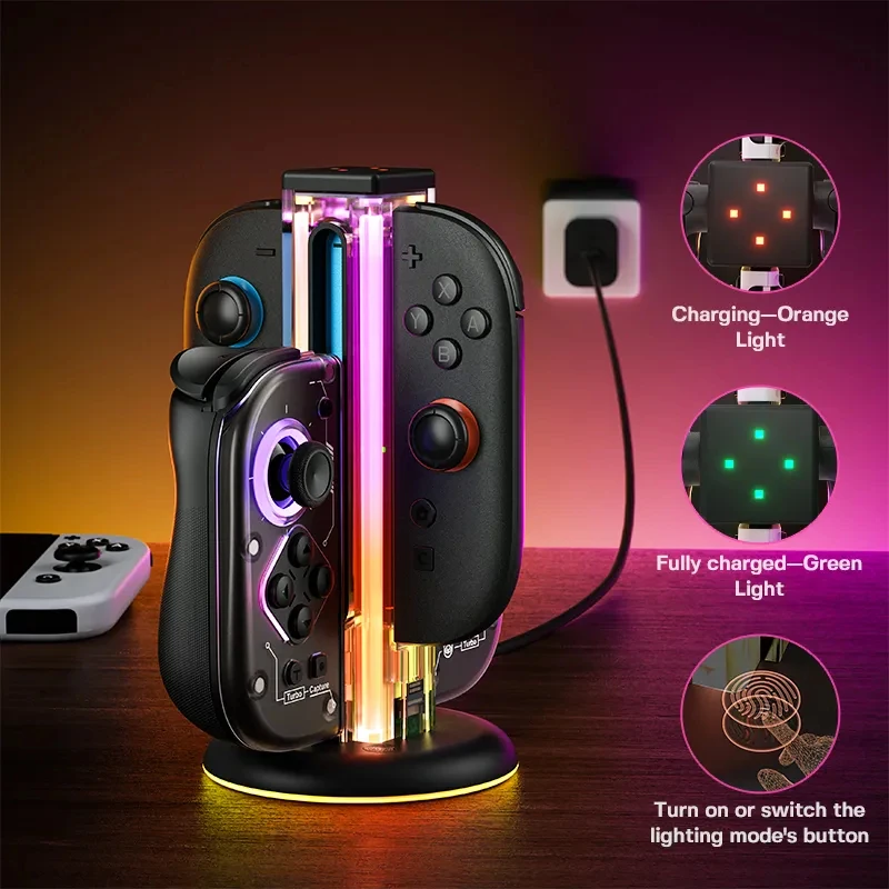 NYXI Hyperion 3 Kabelloser JoyPad für Switch 2 + Tragetasche + 4-in-1 RGB-Ladegerät – Detail 23