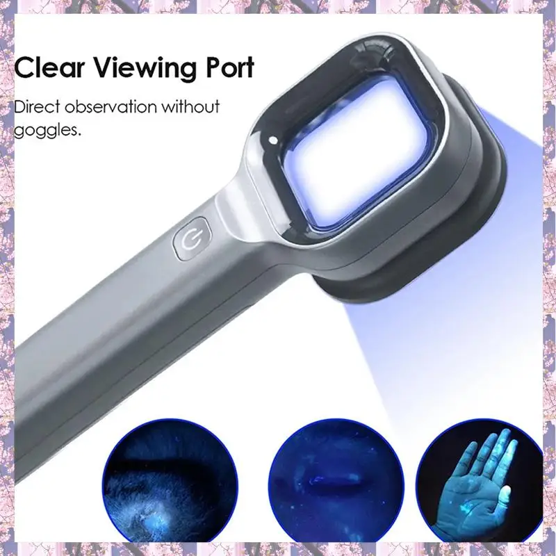 L73A 2025-3X lámpara de madera analizador de piel analizador de belleza de salón Facial portátil lámpara de madera UV para pruebas de análisis de cuidado de la piel