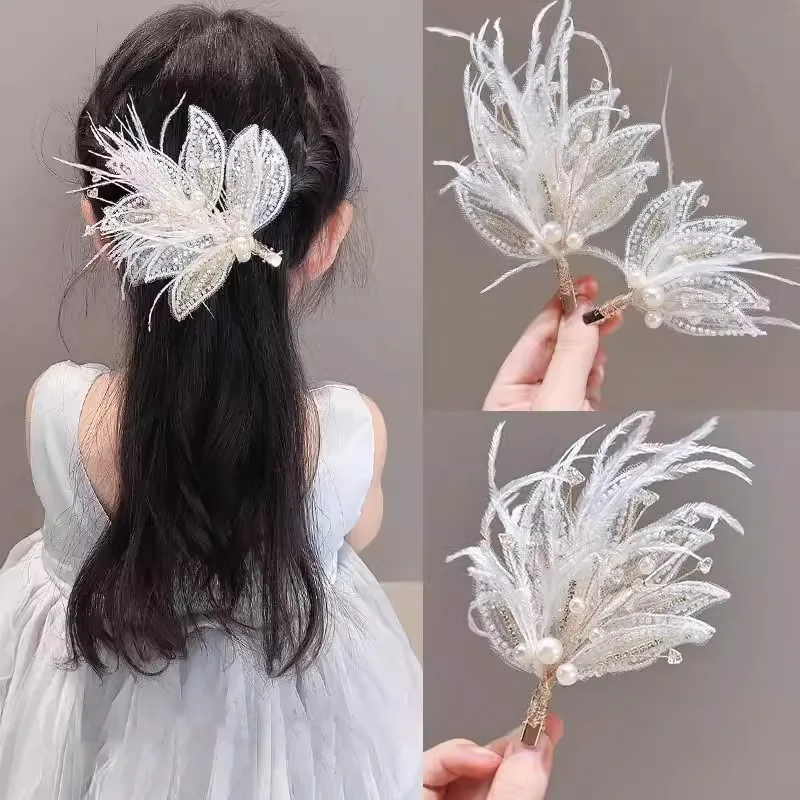 

Fairy Feather Hair Clips for Girls 2025 New - Elegant Hanfu Performance Hair Accessories