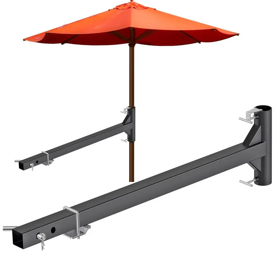 

HeavyDuty Hitch Mount Umbrella Holder Robust and Reliable Support for Large Patio and Outdoor Umbrellasup to 2 Poles Perfect for