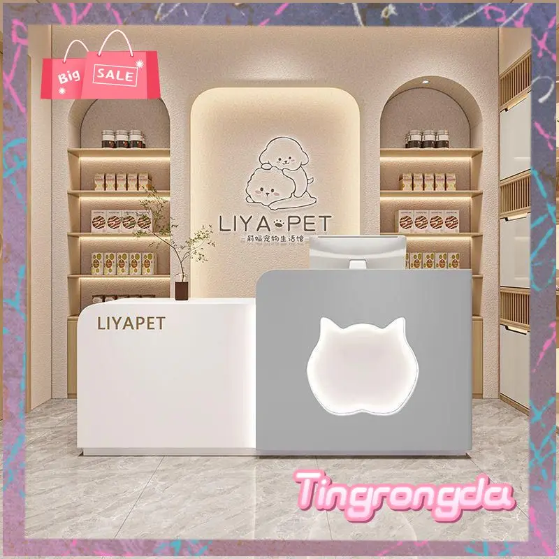 Checkout Modern Front Desk Reception Counter White Classic Business Reception Desks Beauty Salon Mostrador Recepcion Furniture