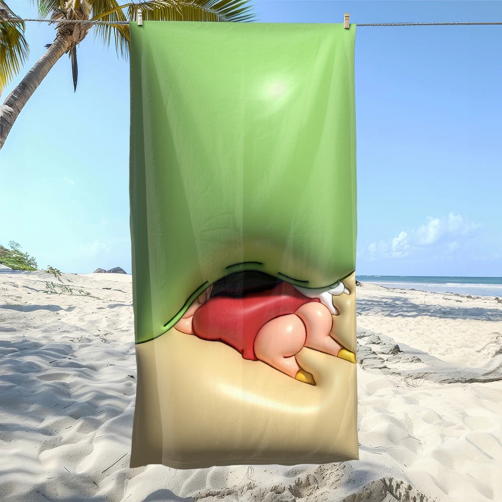 

Adorable Crayon Shin-chan Beach Towels: Fun and Colorful for Summer! Suitable for towels, bath towels, beach towels