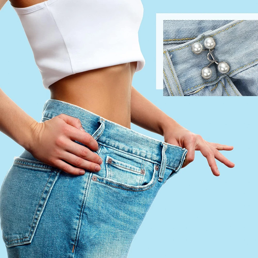 6Sets Jean Button Pins Verstelbare Gesp Extender Set Geen Naaien Vereist Broek Taille Tightener voor Jeans Jurk Fit Instant knop