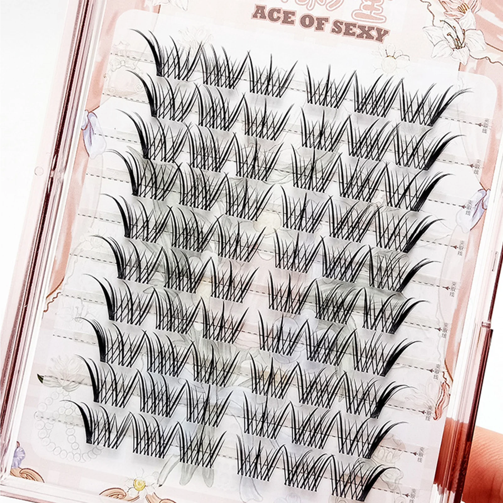Sztuczne rzęsy Fox-eye Fairy, kocie oko, 10 par, naturalne, miękkie, pojedyncze kępki rzęs, dramatyczna objętość, przedłużanie rzęs, makijaż.
