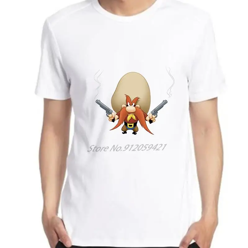 New Shirts And T-Shirts Yosemite Sam With A Gun Printed Graphic T Shirts Short Sleeve T-Shirts Tees Tops Summer Cotton T-Shirt