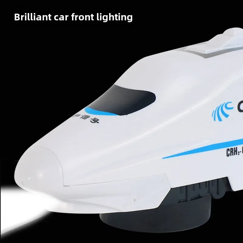 Kids DIY Simulation High Speed Railway Train Toy Car Electric Sound Light Model Train Educational Toys for Boys Girls Gift