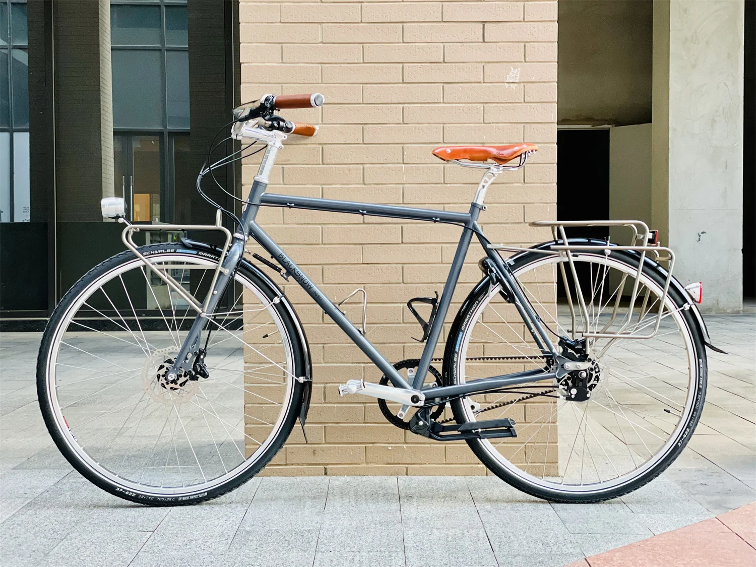 Blacksnow-Vélo de route vintage avec frein à disque, 14 vitesses, entraînement en carbone, roue de cyclisme, CDX, 700C