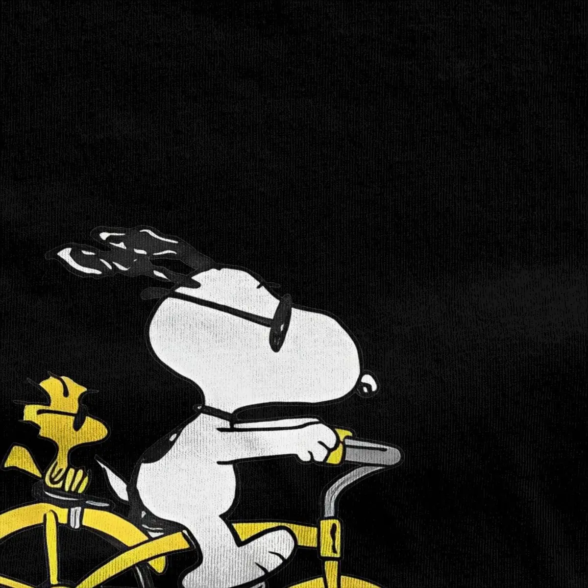 Peanuts Snoopy & Woodstock Riding Bike T-Shirt Trending T Shirts Short Sleeves Y2K Fun Tops 100% Cotton O-Neck Plus Size Tees